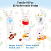 DICOSMETIC 60Pcs 6 Style Music Theme Opaque Resin Pendants RESI-DC0001-06-2