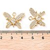 Rack Plating Brass Micro Pave Cubic Zirconia Pendants KK-M280-13G-01-3
