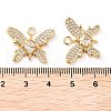 Rack Plating Brass Micro Pave Cubic Zirconia Pendants KK-M280-13G-01-3