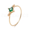 Transparent Glass Finger Rings RJEW-JR00870-3