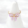304 Stainless Steel Enamel Cuff Rings RJEW-D306-18G-5