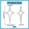 HOBBIESAY 50Pcs 304 Stainless Steel Pendants STAS-HY0001-50-2