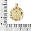 Brass Micro Pave Clear Cubic Zirconia Pendants KK-Q813-16E-G-3