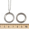 304 Stainless Steel Visible Flat Round Locket Pendant Pet Urn Ashes Necklaces NJEW-S455-08P-5