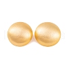 Half Round Drawbench Brass Stud Earrings for Women EJEW-G391-16G-3