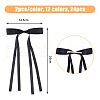 SUPERFINDINGS 24Pcs 12 Colors Polyester Ribbon Bowknot Alligator Hair Clips PHAR-FH0001-04-2