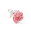 2Pcs 2 Styles Glass Seed Bead Pendants PALLOY-MZ00710-6