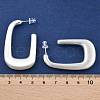 Rectangle Brass Stud Earrings for Women EJEW-U055-22S-3