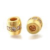 Brass Micro Pave Clear Cubic Zirconia Beads KK-XCP0001-93G-1