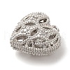 Brass Micro Pave Cubic Zirconia Charms KK-C072-29P-2