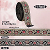 Sparkle Polyester Flower Embroidery Ribbons SRIB-WH0011-266B-2