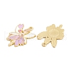 Rack Plating Alloy Enamel Pendants X-FIND-A040-08D-01G-2