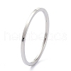 1mm Polished Plain Dome Finger Ring for Girl Women RJEW-C012-02G-P-3