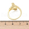 Brass Pave Clear Cubic Zirconia Cuff Rings RJEW-V013-01G-5