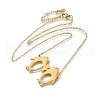 304 Stainless Steel Laser Cut Double Penguin Pendant Necklaces for Women Men NJEW-Q032-01A-G-4