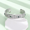 304 Stainless Steel Rhinestone Cuff Bangles for Women BJEW-R026-01P-2