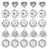 SUNNYCLUE 50Pcs 5 Style Tibetan Style Alloy Pendants FIND-SC0005-14-1