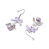 Spray Painted Alloy Bowknot Dangle Earrings EJEW-JE06414-5