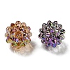 UV Plating Iridescent Transparent Acrylic Beads X-MACR-M031-01-2