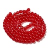 Baking Painted Imitation Jade Glass Round Bead Strands X1-DGLA-Q021-8mm-05-3