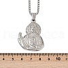 304 Stainless Steel Saint Jude Pendant Necklaces for Men Women NJEW-K283-16P-5