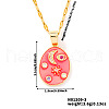 Fashionable Women's Star Moon Oval Brass Enamel Pendant Necklaces LO5059-3-2