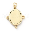 Brass Micro Pave Cubic Zirconia Pendants ZIRC-P200-11A-G01-2