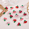 SUPERFINDINGS 56Pcs 4 Colors Transparent Resin Pendants RESI-FH0001-64-4