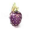 Brass with Enamel Charms KK-Q066-01I-G-1