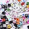 240Pcs 6 Style Opaque Acrylic European Beads OPDL-YW0001-01-1