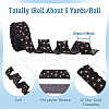 5 Yards Polyester 3D Star Gold Stamping Ribbon OCOR-TAC0023-14E-5