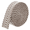 5 Yards Polycotton Jacquard Arrow Ribbon OCOR-WH0078-173B-1