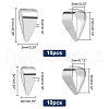   20Pcs 2 Size 925 Sterling Silver Snap on Bails STER-PH0002-21-2