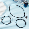 Beebeecraft 2Pcs Braided Round Leather Cord Necklace Making NJEW-BBC0001-19B-01-4