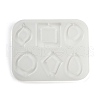 Square Teardrop Oval DIY Pendant Silicone Molds DIY-E072-04A-3