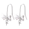 Anti-Tarnish Rhodium Plated 925 Sterling Silver Earring Hooks STER-T007-118P-1