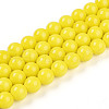 Baking Painted Opaque Glass Beads Strands GLAA-T032-P10mm-16-1