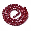 Electroplate Glass Beads Strands X-EGLA-A034-P8mm-A13-2