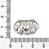 Brass Crystal Rhinestone Oval with 2 Flower Multi-Strands Links KK-P306-20P-4