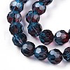Baking Paint Transparent Glass Beads Strands X-DGLA-A035-T8mm-A10-4