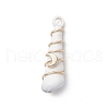 Copper & Acrylic & Plastic Pendants PALLOY-JF03887-02-3