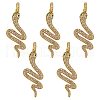 5Pcs Brass Micro Pave Cubic Zirconia Pendants ZIRC-SZ0002-77-1