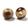 Opaque Resin Two Tone European Beads RESI-D070-03-2