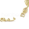 Brass Micro Pave Cubic Zirconia Chain Necklaces  NJEW-L170-11G-02-3