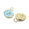 Brass Enamel Charms KK-L237-022G-02-2