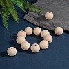 Natural Unfinished Wood Beads WOOD-S651-25mm-LF-4