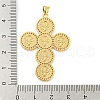 Cross Brass Micro Pave Cubic Zirconia Pendants KK-Q796-01G-3