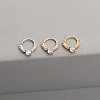316L Surgical Stainless Steel Micro Pave Clear Cubic Zirconia Cartilage Earrings WG933E5-07-1