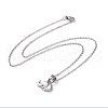 Non-Tarnish 304 Stainless Steel Elephant Pendant Necklace for Women STAS-E154-26P-2