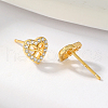 Romantic Heart S925 Sterling Silver Stud Earrings KF4024-1-3